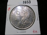 1881-S Morgan Silver Dollar, AU+, value $39+