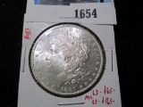 1881-S Morgan Silver Dollar, BU, MS63 value $65, MS65 value $165
