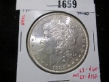 1881-S Morgan Silver Dollar, BU toned, MS63 value $65, MS65 value $165