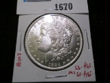 1884-O Morgan Silver Dollar, BU, MS63 value $65, MS65 value $165