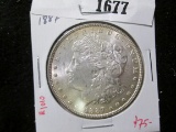 1887 Morgan Silver Dollar, BU, value $75+