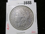 1892-O Morgan Silver Dollar, VF, value $40+