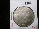 1921 Morgan Silver Dollar, BU toned, value $50+
