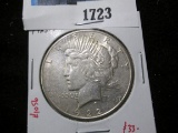 1922-S Peace Silver Dollar, AU, value $33+