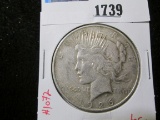 1926-D Peace Silver Dollar, XF, value $35+