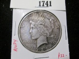 1926-S Peace Silver Dollar, XF, value $32+