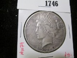1927 Peace Silver Dollar, XF, value $42+