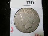 1927 Peace Silver Dollar, XF+, value $42+