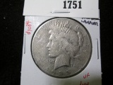 1935 Peace Silver Dollar, AG low ball, value $30+