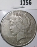 1935-S Peace Silver Dollar, VF, value $45+