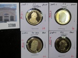 Group of 4 Presidential Dollars, complete set of 2009-S PROOF, value $16+