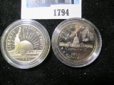 Pair of 2 Commemorative Half Dollars - 1986-S Statue of Liberty & 1989-S Bicentennial of Congress, b