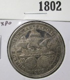 1893 Columbian Exposition Commemorative Half Dollar, AU toned, value $25+
