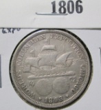 1893 Columbian Exposition Commemorative Half Dollar, XF, value $20+