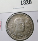 1946 Booker T Washington Commemorative Half Dollar, AU, value $18+