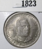 1946-S Booker T Washington Commemorative Half Dollar, BU toned, value $50+
