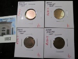 Group of 4 Blank Planchet (Lincoln) Cents, group value $12+