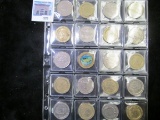 Group of 20 mixed casino tokens, all dollar slot tokens, value $20+