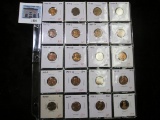 Group of 20 mixed date Lincoln Cents, dates range from 1942 to 2019, includes BU & Proof issues, gro