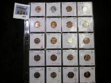 Group of 20 mixed date Lincoln Cents, dates range from 1942 to 2009, includes BU & Proof issues, gro