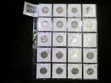 Group of 20 mixed date Jefferson Nickels, includes some early mintmarked semi-key dates, nice mix, g