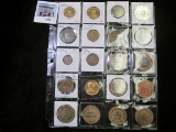 Group of 20 mixed Presidential medals & tokens with wooden nickels, includes 