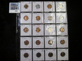 Group of 20 mixed date Lincoln Cents, dates range from 1941 to 1986, includes BU & Proof issues, gro