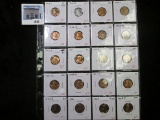 Group of 20 mixed date Lincoln Cents, dates range from 1941 to 1991, includes BU & Proof issues, gro