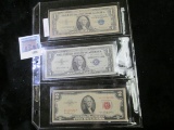 Group of 3 STAR / error replacement notes, Series 1957 & 1957B $1 silver certificates; series 1953 $