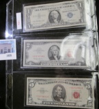 Group of 3 STAR / error replacement notes, Series 1957 $1 silver certificate & Series 1963 $2 & 1963