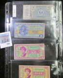 Group of 4 US military payment certificates, (MPCs), Series 472 5 Cents, Series 521 5 Cents, Series