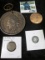 1877 Oversized Indian Cent on a Keyring; Charles City, Iowa Tornado Medal; 2017 Somali Republic 1/10