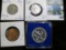 1927R Italian Five Lire; 1940 Great Britain Silver Shilling; 1967 Red BU Great Britain Half-penny; &