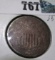 1866 with Rays U.S. Shield Nickel, Toned.