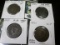 (4) U.S.Large Cents: 1820 VG with edge ding at 1:00; 1822 Good with reverse corrosion; 1827 G-VG wit