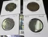 (4) U.S.Large Cents: 1820 Good; (2) 1822 Good; & 1827 VG-F.