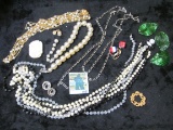 Collection of Antique Jewelry: Earrings, Necklaces, Broaches, & etc.