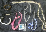 Pair of Bracelets including one made from Lincoln Cents; (4) Necklaces; (2) Earrings Sets; & a Gold-