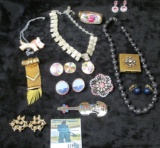 Necklaces, Ear Rings, Broaches, interesting Tool; & etc.