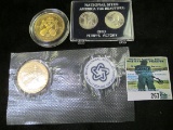 1776-1976 American Revolution Bicentennial Medallion, encased in cellophane as issued; 1913-1988 Fre