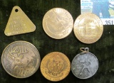1954 General Motors medallion; Tennis Players Medal; 1939 Golden Gate Exposition Medal; 