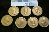 Collection of seven double-faced Bronze Presidential Medalions.