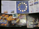 Eurozone 12-piece Collection of Brilliant Uncirculated Coins; P & D U.S. Mint packaged Statehood Qua