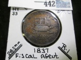 1837 Executive Experiment Hard Times Token, HT33,