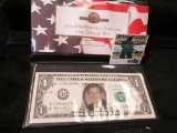 2004 Presidential Election One Dollar Federal Reserve Note. CU in special holder.