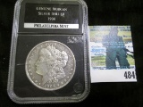 1904 P Morgan Silver Dollar, PCS cracked slab.