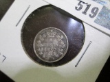 1887 Canada Five Cent Silver, VG.