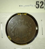 1865 U.S. Two Cent Piece, VF.