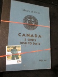 Library of Coins Album for Canada Five Cent 1858-1976.