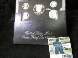 1992 S U.S. Silver 5-piece Proof Set, original as issued. ($.85 face in U.S. 90% Silver Coins